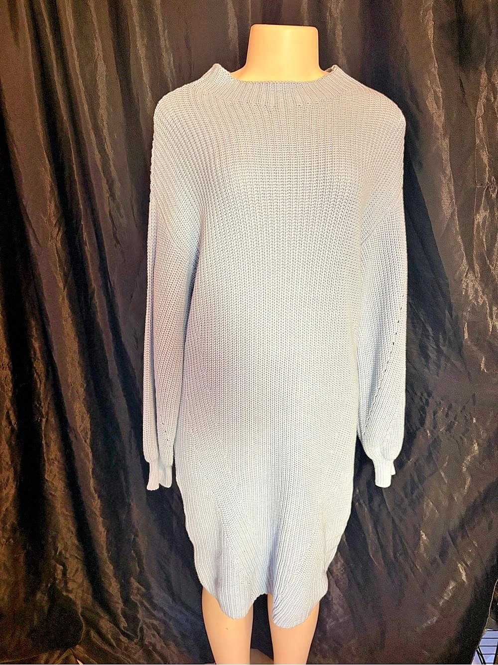 Style & Co Gray Knit Sweater Dress Size Medium